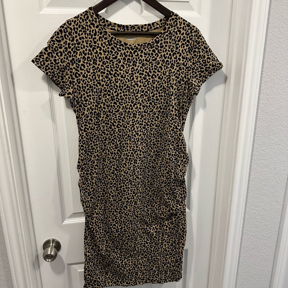 Old Navy Brown and Black Raglan Sleeve Mini Dress